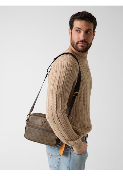Guess Hmmılop5422 Milano Erkek Çapraz Çanta Kahverengi