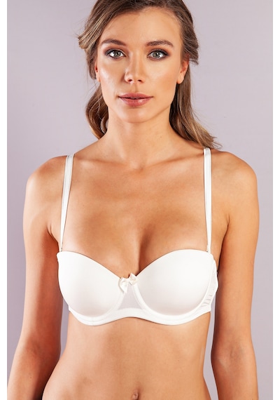 Lenaca Gabrıella Balconette Foam Cup Bra, Ekru Konforlu Ve Şık Sütyen, Strapless Çok Renkli