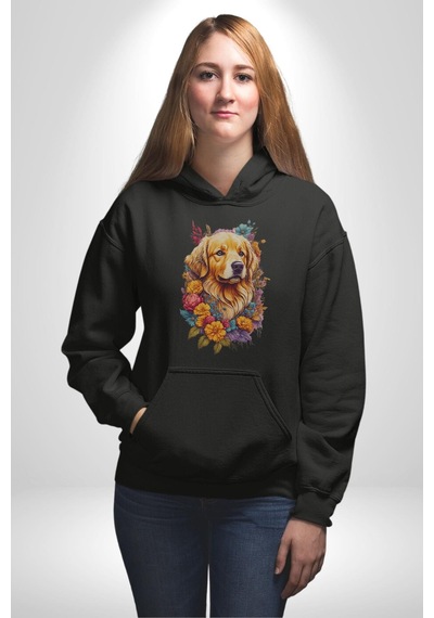 Golden Çiçekli Baby Face Kadın Erkek Siyah Kapüşonlu Sweatshirt Hoodie Siyah Golden Çiçekli Baby Face Kadın Erkek Siyah Kapüşonlu Sweatshirt Hoodie Siyah