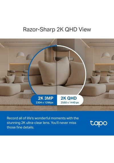 Tp-link Pan/tilt Aı Akıllı Ev Güvenliği Wi-fi Kamera, Bebek Monitörü, 2k, 4mp, Aı Algılama Ve Bildirim, Gece Görüşü, İki Yönlü Ses, Ses Ve Işık Alarmı, Sd Kart Yuvası, Hub Gerekmez Tc72