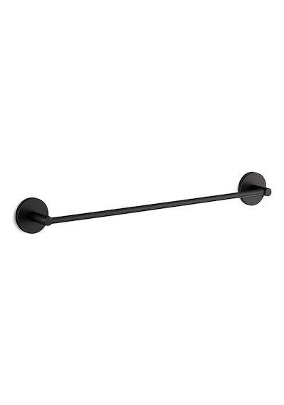 Siyah Metal Uzun Havluluk 40 Cm Duvara Monte Vidalı Lüks Banyo Havlu Askılığı Modern Mat Tasarım Diğer