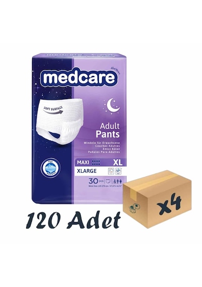 Medcare 8 Damla Maxi Emici Külot Hasta Bezi XL 4 x 30'lu