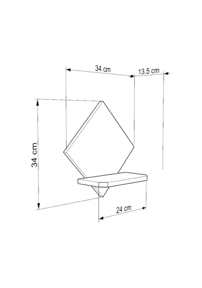 4'lü Raf Çiçeklik Seti 34x34 Cm Duvar Rafı Beyaz Ceviz Doğal Ahşap Siyah