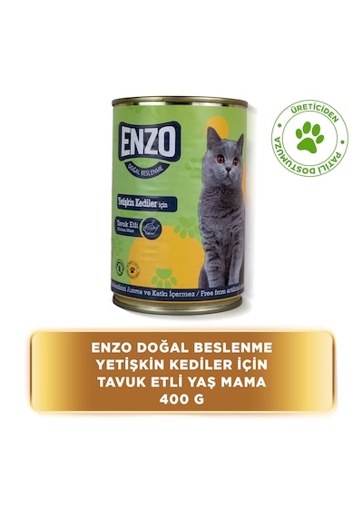Tavuk Etli Konserve Yaş Kedi Maması 400 Gr X 24