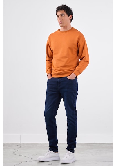 Dufy Kiremit Bisiklet Yaka Regular Fit Erkek Sweatshirt Kiremit