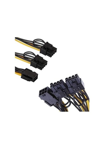 6 Pin Y Kablo 6 Pin Çoğaltıcı 6 Pin Splitter Kablo 6 Pin 6+2 Pin Çoğaltıcı