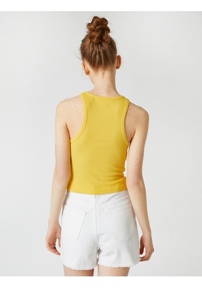 Koton Halter Yaka Atlet Sarı 2sal30067ık