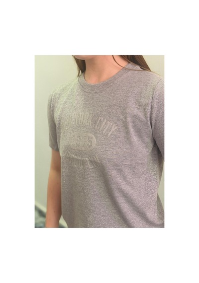 Arba T-shirt Basic Gri Hafif Sim Detaylı Gri Gri