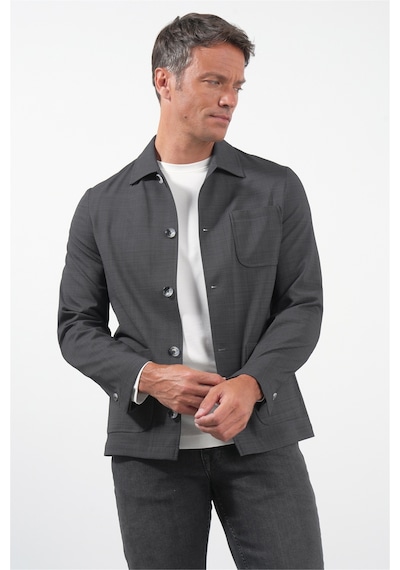 İmza Füme Berberi Yaka Slim Fit Esnek Mont 1007260154 Antrasit