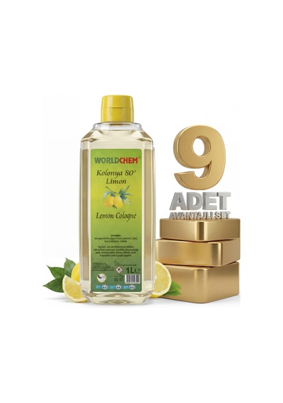 Worldchem Limon Kolonyası 9x1 Lt