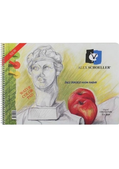 Alex Resim Defteri 25x35 PP Kapak 120Gr Spiralli Şeffaf 25 Yp ALX
