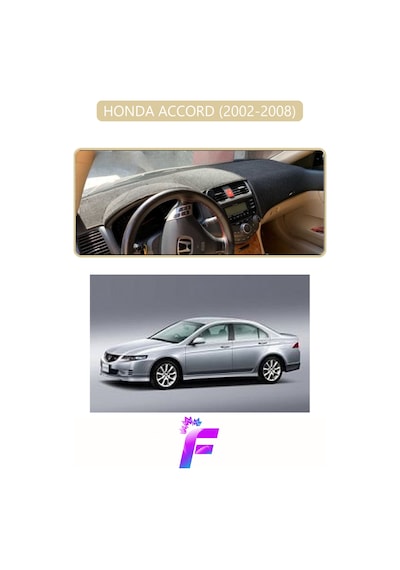 Honda Accord 2002-2008 Uyumlu Torpido Örtüsü Yansıma Önleyici Kolay Montaj Tam Koruma F37 Bej