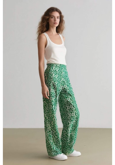 DeFacto Regular Fit Geniş Bol Paça Desenli Palazzo Pantolon D4631AX25SPGN698 DeFacto Regular Fit Geniş Bol Paça Desenli Palazzo Pantolon D4631AX25SPGN698