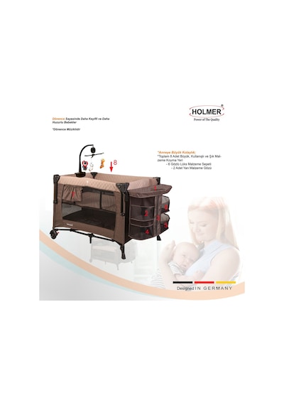 Holmer Maxi Comfort Coolstyle Anne Yanı Deluxe Kumaş Premium Dönenceli Oyun Parkı