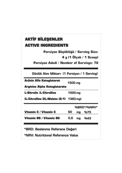 SSN Sports Style Nutrition Citrulline Malate Refuel + AAKG 280 Gr (Portakal)