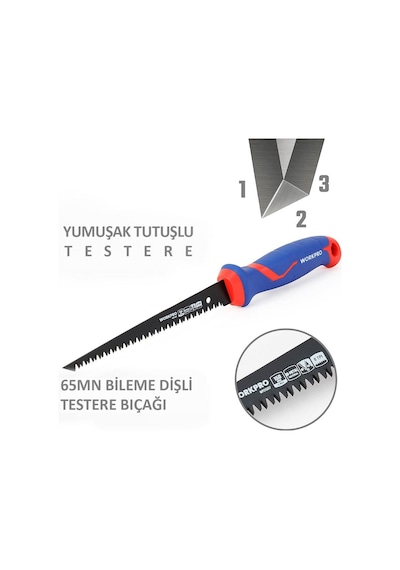 Workpro Wp215017 150mm Hızlı Kesim Profesyonel Bı-metal Alçıpan Testeresi