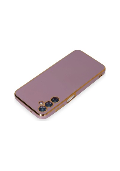 Uray Store Samsung Galaxy Uyumlu  M14 5g Kılıf Volet Silikon - Mor
