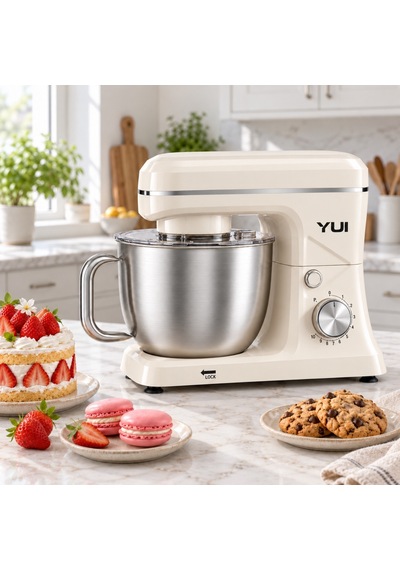 Yui M108 Easy Chef 1300 W 5 L Stand Mikser Hamur Yoğurma Makinesi Beyaz