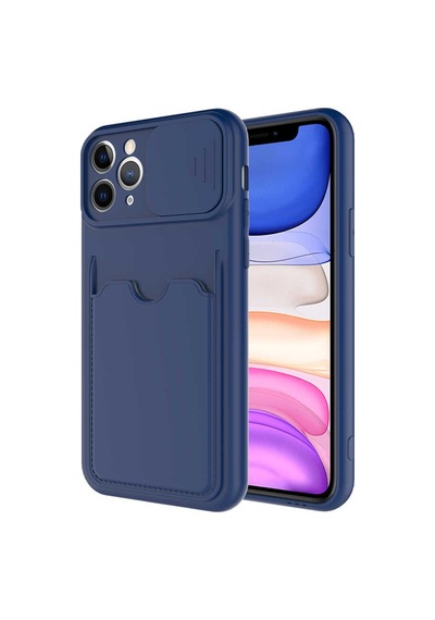Apple Uyumlu  iPhone 11 Pro Max Kılıf Zore Kartix Kartlık Bölmeli Kılıf