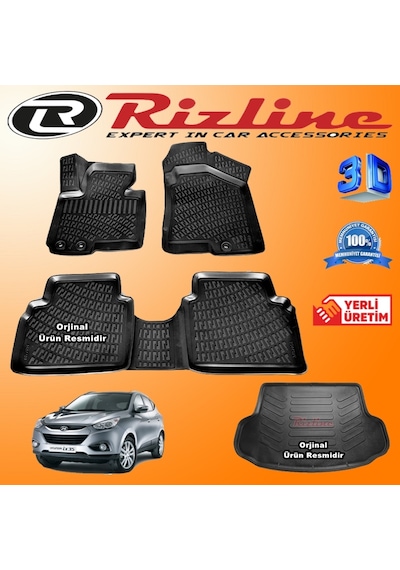 Hyundai Ix35 3D Paspas + Bagaj Havuzu 2010-2015 Arası Rizline N11.2562