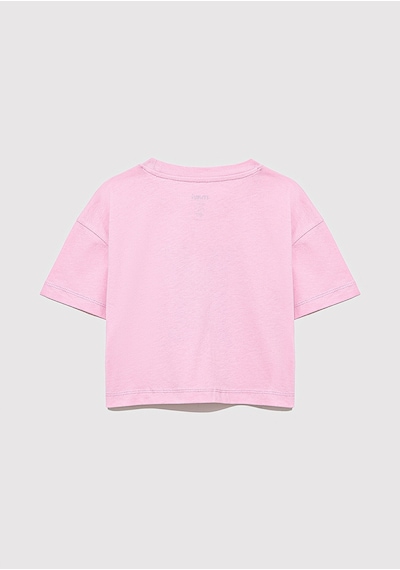 Mavi - M Logo Baskılı Pembe Tişört 7610276-86953 Pembe