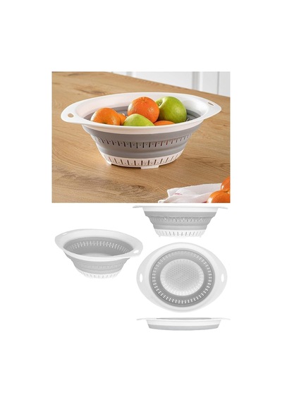 Yuvarlak Katlanabilen Akordeon Süzgeç - 1800ml Plastik Diğer