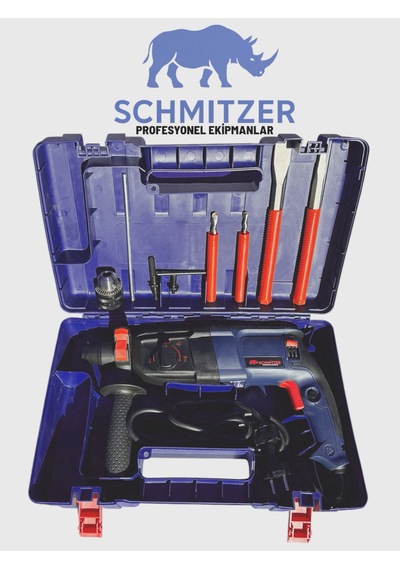 Schmıtzer 3'lü Set Sch-2603m Pro 850 W Sds Plus Metal Şanzuman Profesyonel Darbeli Matkap Kırıcı Delici 26mm Hilti