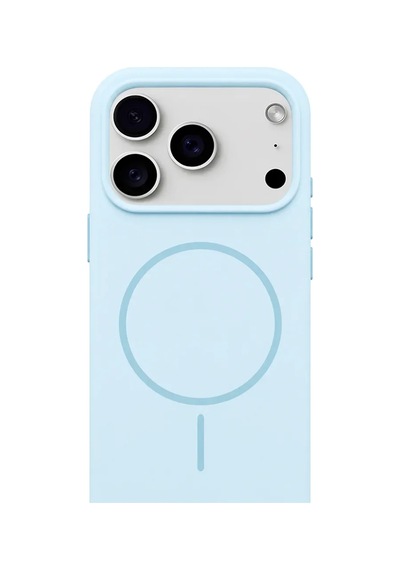 iPhone Uyumlu 17 Pro Max Aura Akıllı Magsafe Animasyonlu Silikon Kılıf Açık Mavi