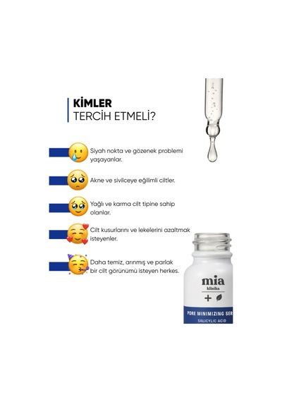 Mia Klinika Gözenek ve Siyah Nokta Gidermeye Yardımcı Serum 30 ML