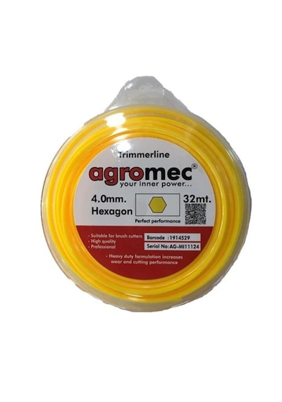 Agromec Motorlu Tırpan Misinası 4mm 6 Köşe