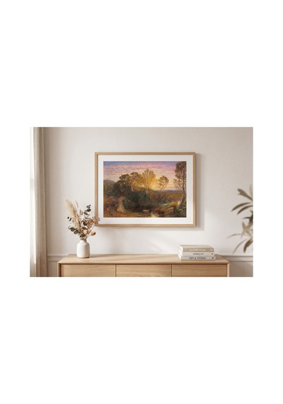 Klasik Sanat Palmer Altın Saat Çerçevesiz Poster 21x30 Cm A4 Tablo Klasik Sanat Yağlı Boya