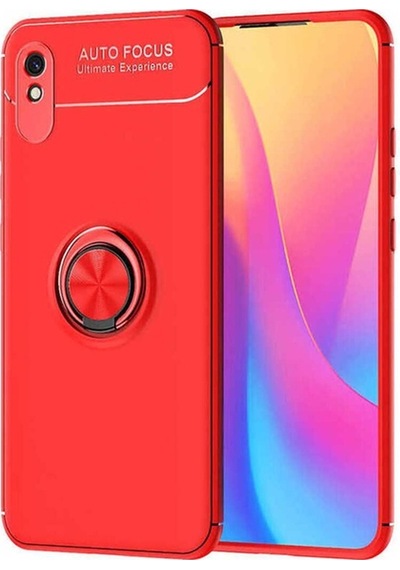 Xiaomi Redmi 9a Kılıf Zore Ravel Silikon Kapak Kırmızı