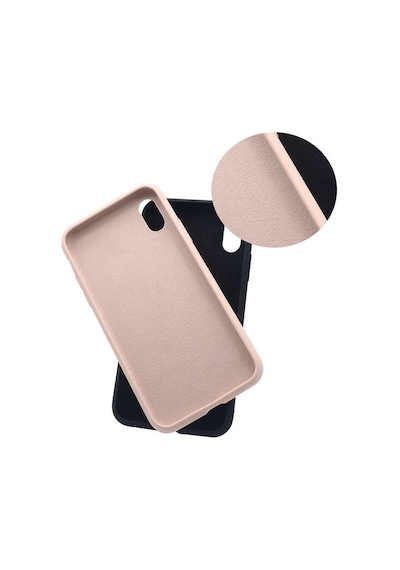 Apple Uyumlu iPhone X Kılıf Zore Silk Silikon Pembe