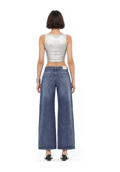 Hiccup Squalo Kadın Pantolon Orta Mavi Denim 01