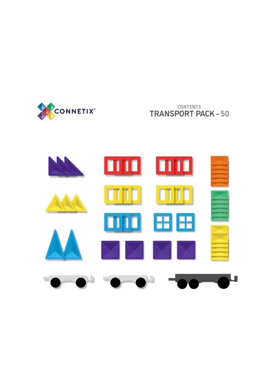 Connetix Rainbow Transport Set - 50 Parça Con-eu-50t