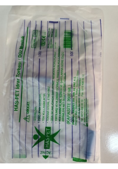 Has-Pet Düz Musluklu İdrar Torbası 30 x 2 L