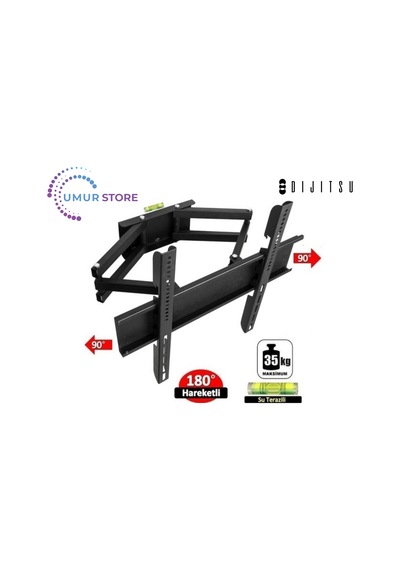 Dijitsu Uyumlu 32 D 18000 32'' Uydu Alıcılı Hd 32- 55 İnç Çift Kollu Hareketli Lcd Led Tv Askı Aparatı