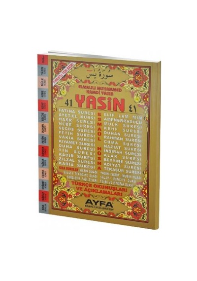 011-Orta Boy 41 Yasin-i Şerif - Arapça,Türkçe Okunuş - Türkçe Meal
