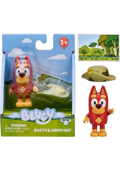 Bluey Tekli Figür Ve Aksesuar Seti Rusty Ve Army Hat 19191