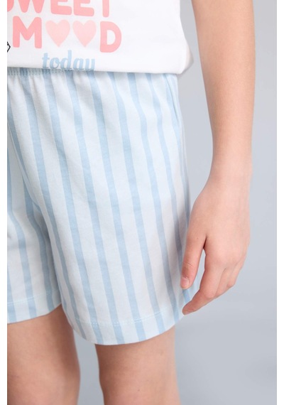 Defacto Regular Fıt 2li Beyaz Pijama Takımı Kız Çocuk H5585a826smwt34 Beyaz-wt34