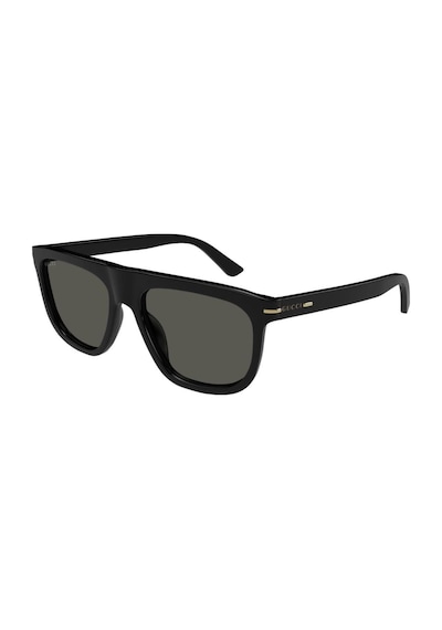 Gucci Gg 1726s 001 56 Unisex Oval Siyah Kemik Güneş Gözlüğü Siyah