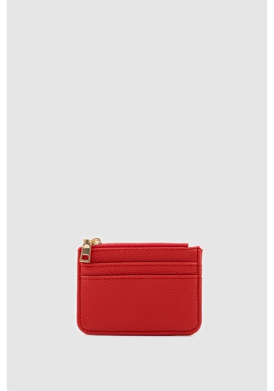 Shule Bags Nook Fermuarlı Charm Kartlık Kırmızı