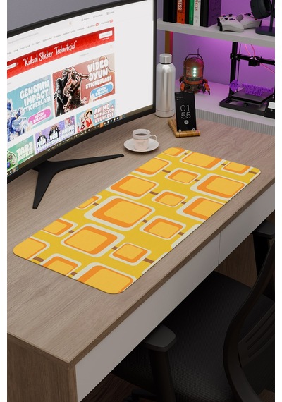 Retro 60 Lar Kaymaz Dikişli Kauçuk Oyuncu Mousepad V4 - 70x30 Xl Gaming Mouse Pad Fare Altlığı
