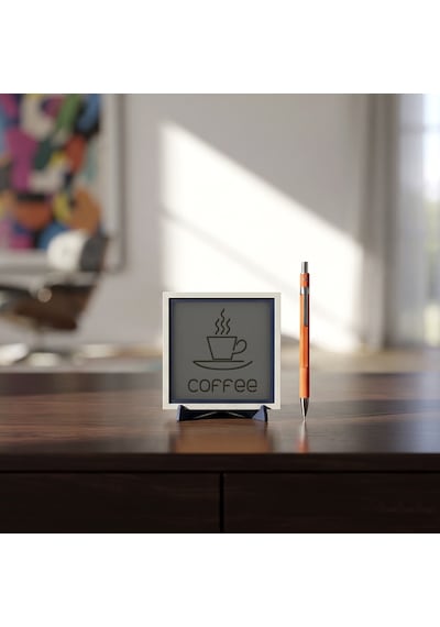 Kahve Kupası Motifli Modern Dekoratif Parça, Sevdikleriniz İçin Anlamlı Bir Hediye 10x10 Cm