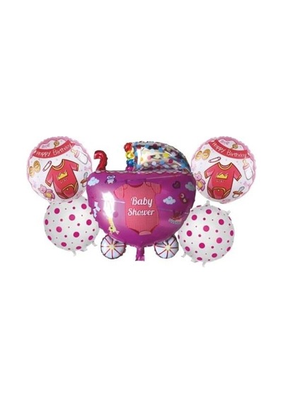 Hoş Geldin Bebek Puset 5 Li Set Folyo Balon
