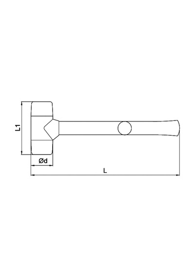 Ceta Form L12-50-2 Plastik Kafalı Çekiç 50 Mm