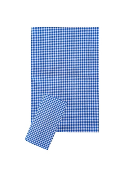Zefir Desen Sofra Bezi Masa Örtüsü 170 X 170 Cm Mavi 11