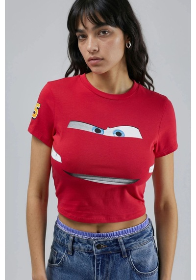 Hiccup Kısa Kollu Araba Baskılı T-shirt Kırmızı