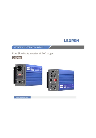Lexron - İnges 12 Volt 2000 Watt 2 Kw Ups Şebekeden Şarj Edilebilir İnverter İnvertör - Karavan