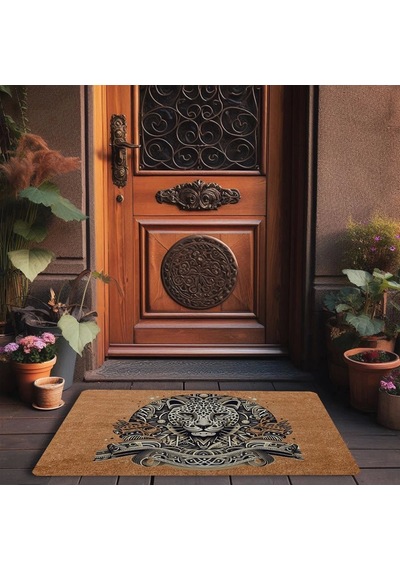 Valerine Life Pars Kedisi Welcome Hoş Geldiniz Kapı Önü Paspası 45x70cm